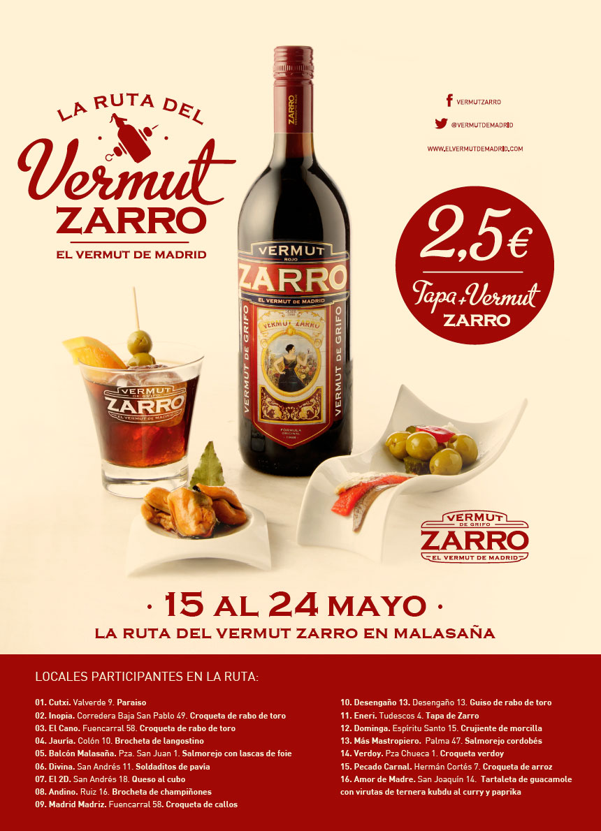 RUTA DEL VERMUT ZARRO EN MALASAÑA