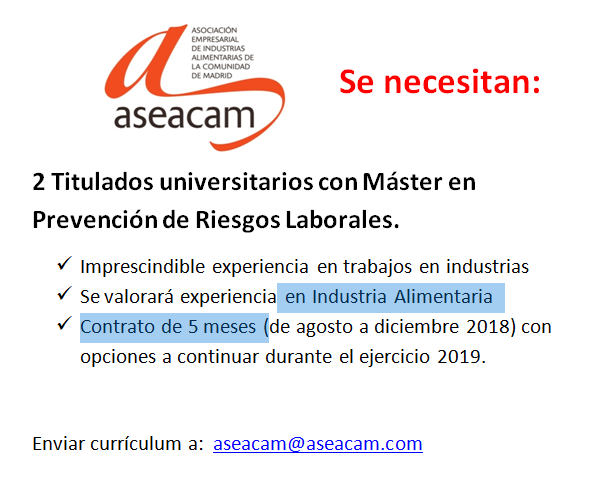Oferta de trabajo: Técnicos PRL