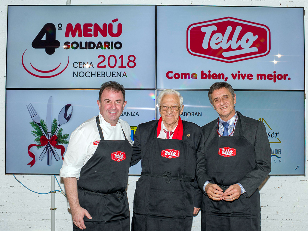 Berasategui y el Padre Ángel presentan el menú solidario Tello