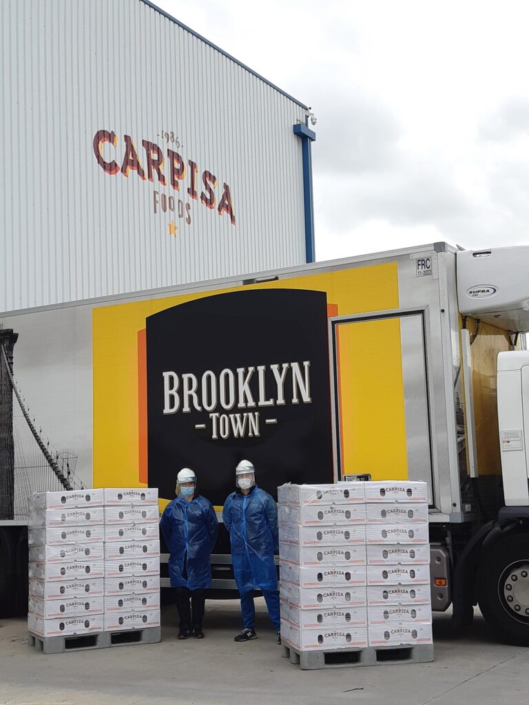 CARPISA FOODS con Brooklyn Town se une a Food4Heroes y S.Ricardo Pampuri ayudando contra Covid-19