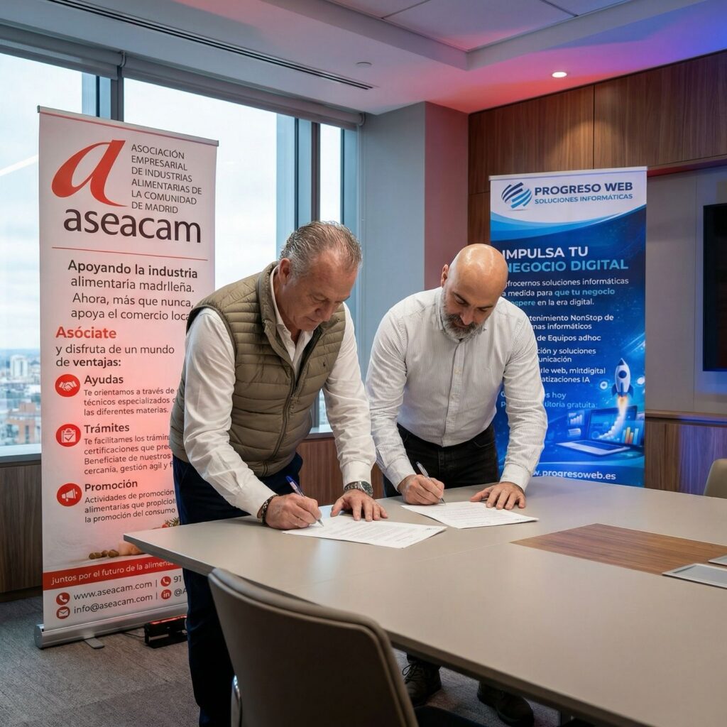 Progreso Web se incorpora como colaborador de ASEACAM con ventajas tecnológicas para las empresas asociadas
